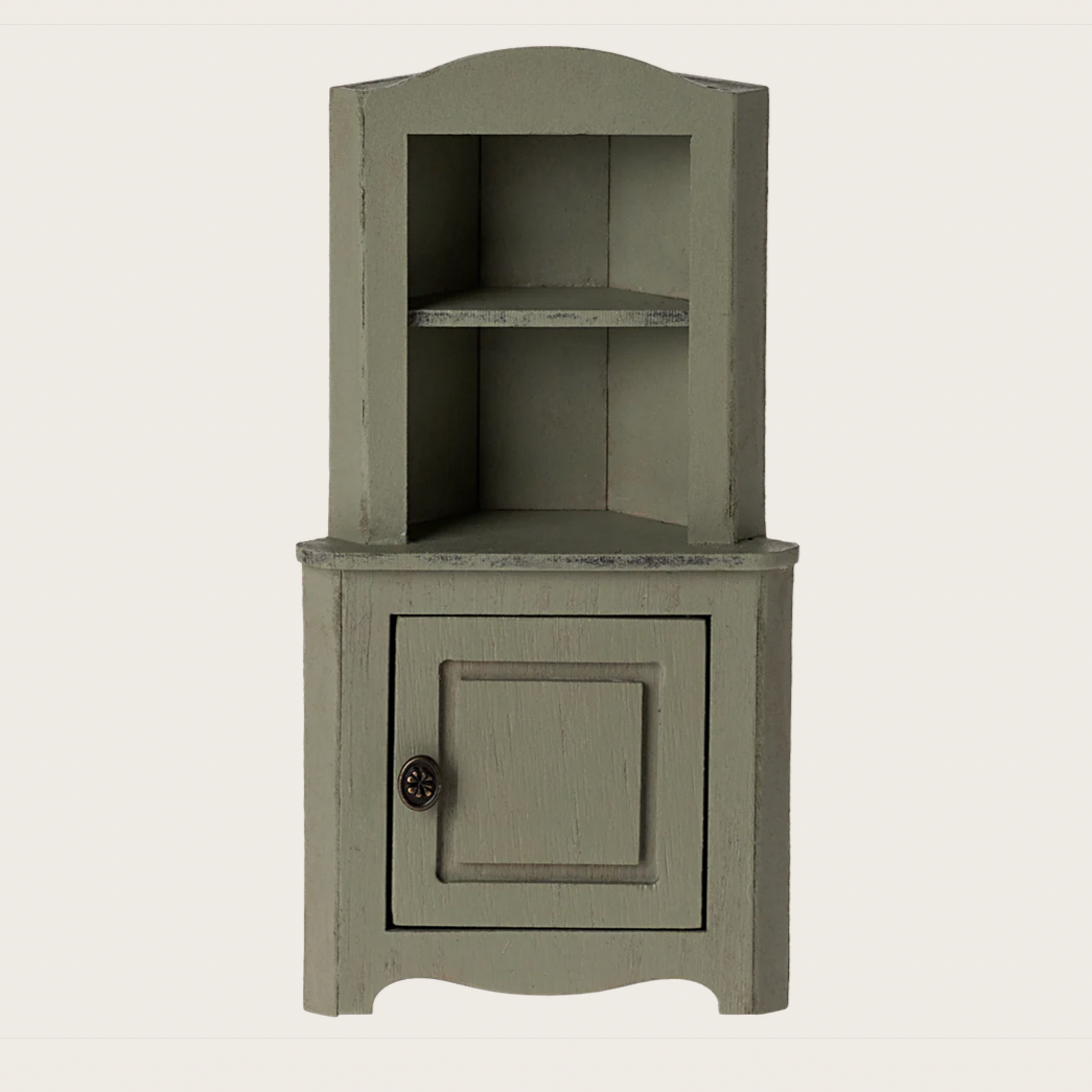 Miniature Corner Cabinet for Mouse - green