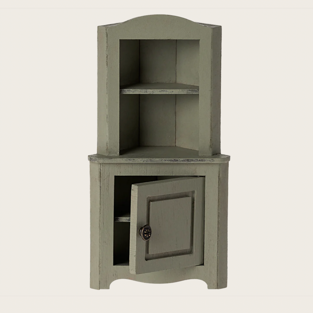 Miniature Corner Cabinet for Mouse - green