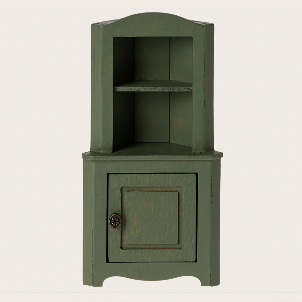 Miniature Corner Cabinet for Mouse - dark green