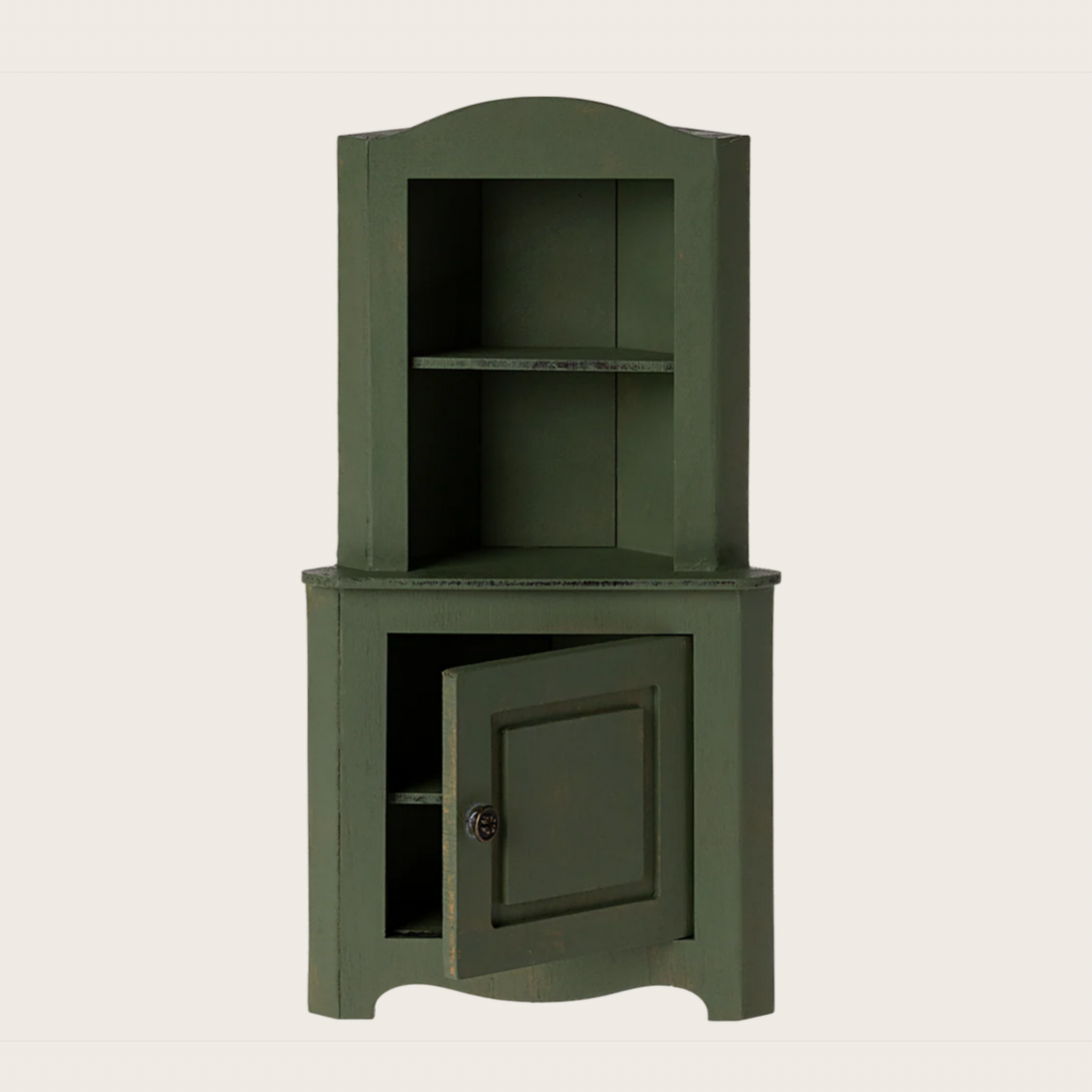 Miniature Corner Cabinet - dark green