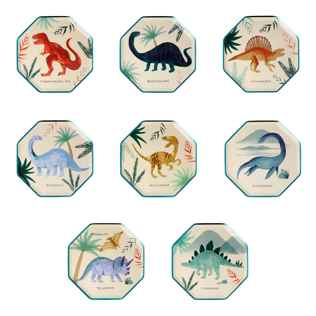 Dinosaur Kingdom Side Plates (x8)