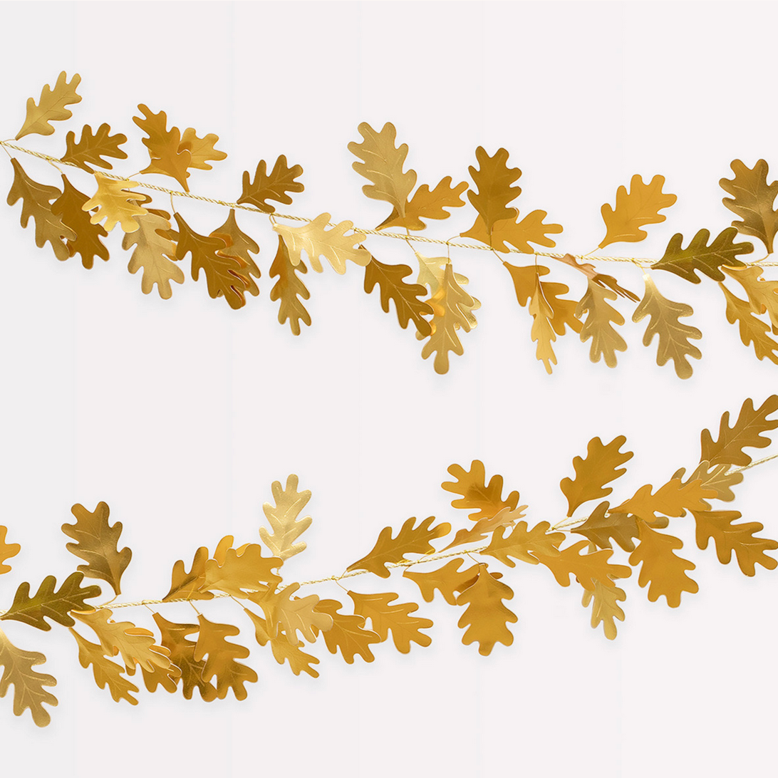 Gold Oak Leaves Garland