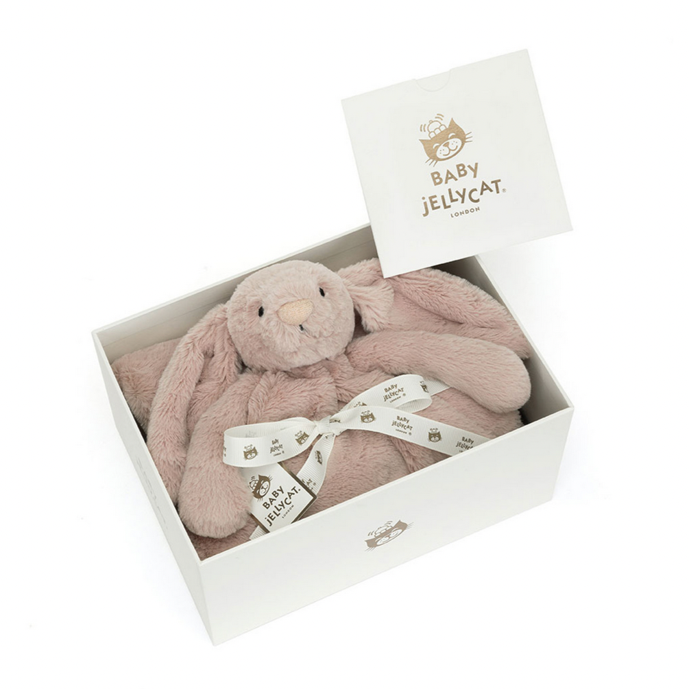 Bashful Luxe Bunny Rosa Blankie in Gift Box