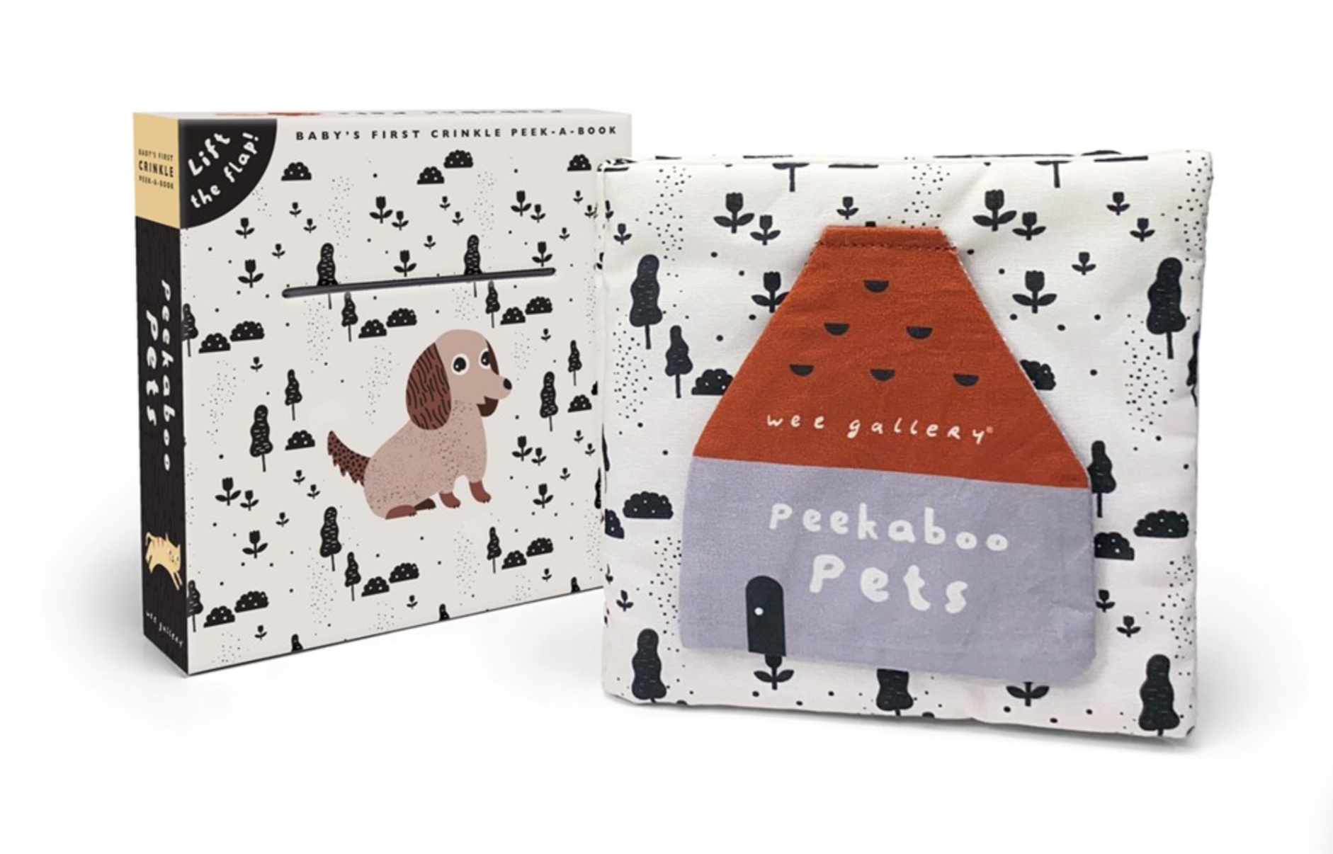 Organic Peekaboo Pets: Baby's First Crinkle Peek-A-Book