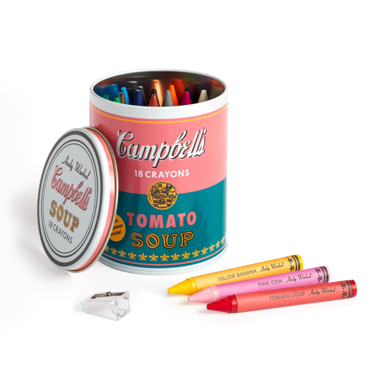 Andy Warhol Inspired Extra Thick Crayons and Sharpener Set