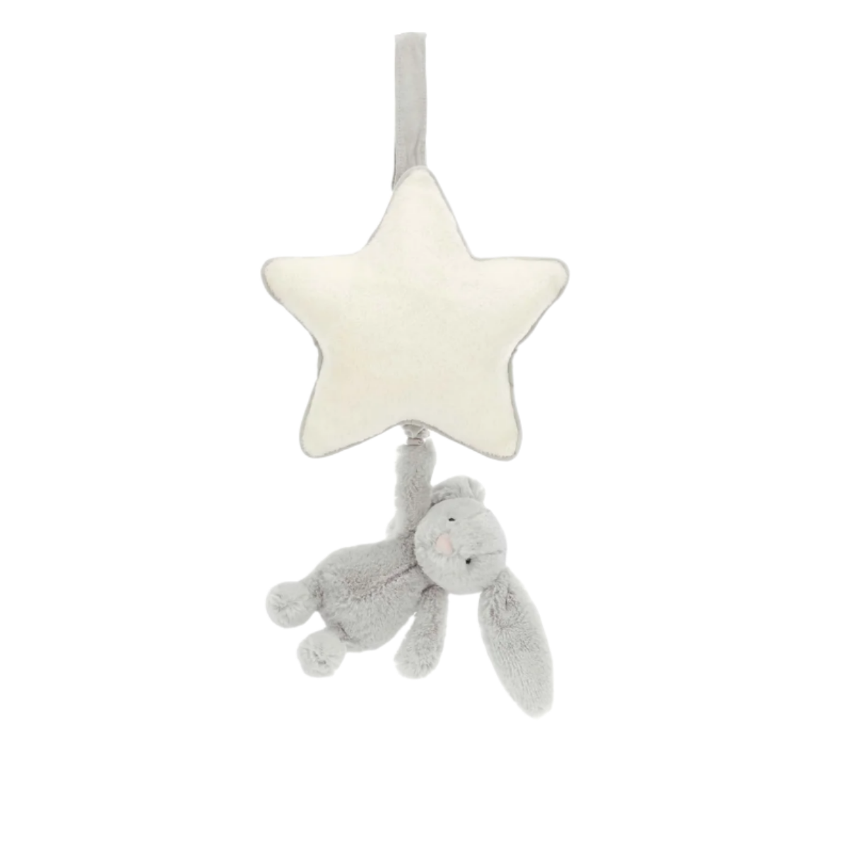 Bashful Silver Grey Bunny Musical Pull