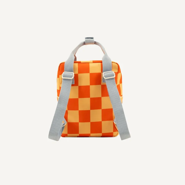 Backpack small • farmhouse • checkerboard • pear jam+ladybird red