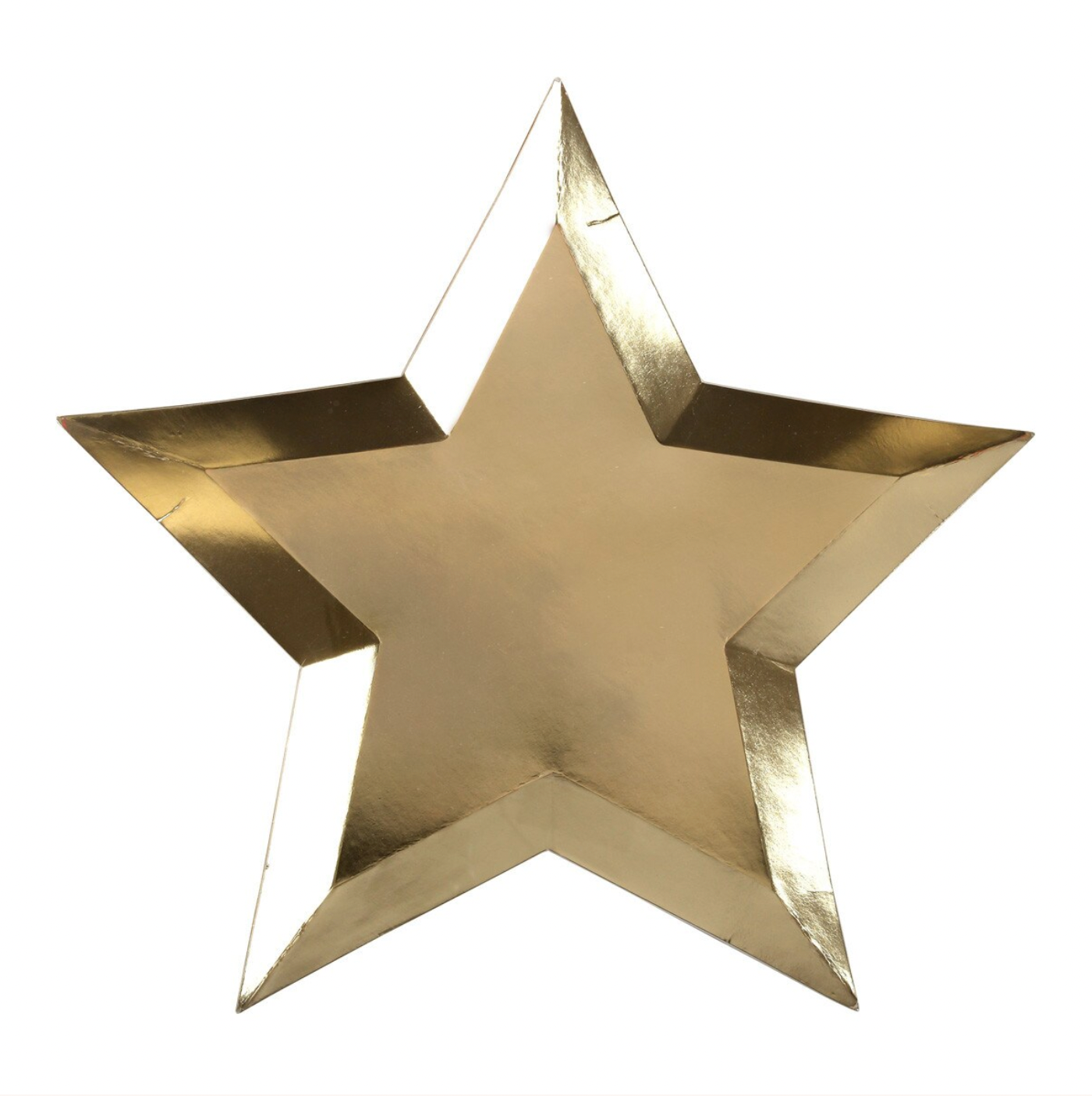 Gold Foil Star Plates -8pk