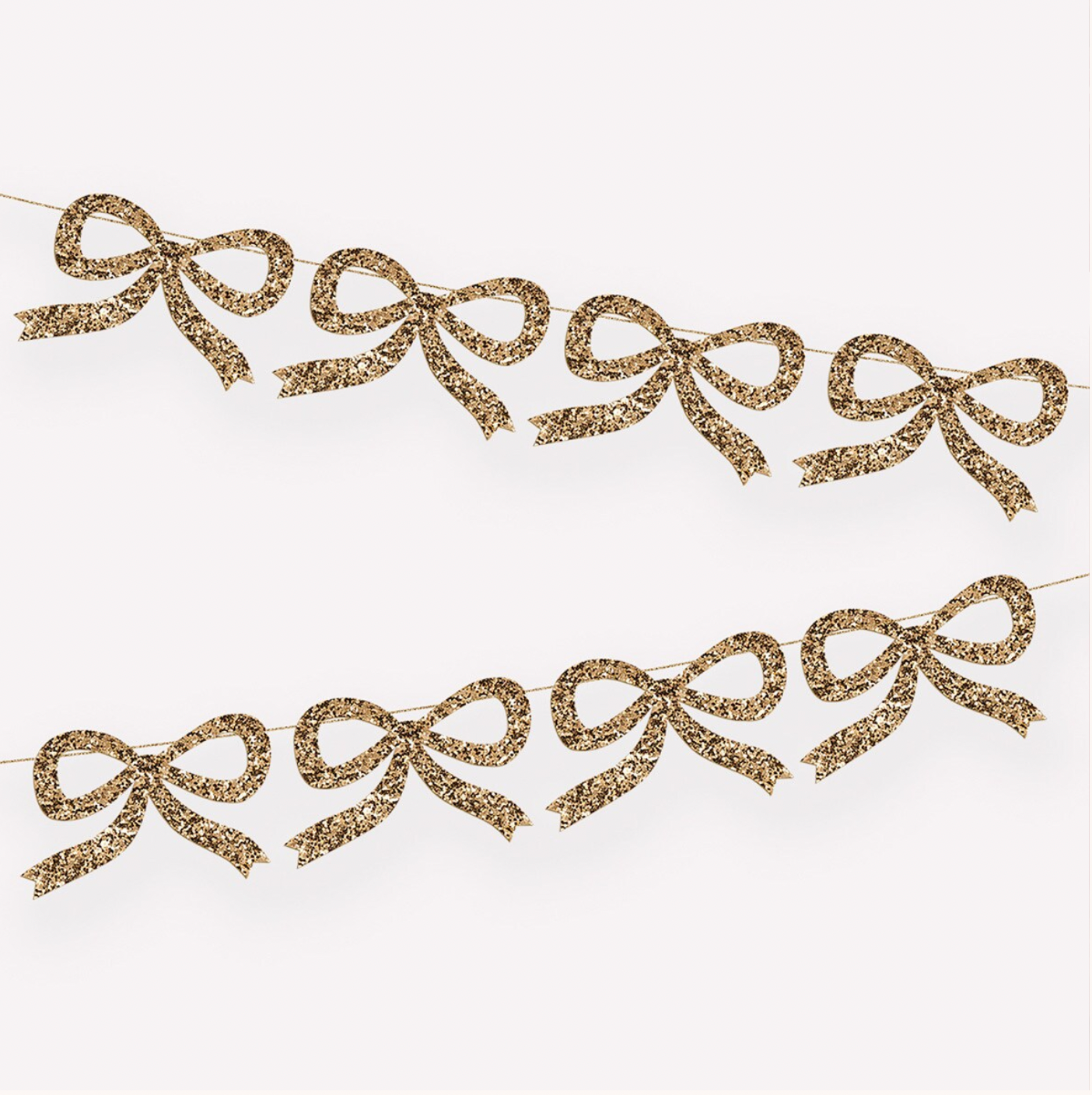 Gold Glitter Bow Garland