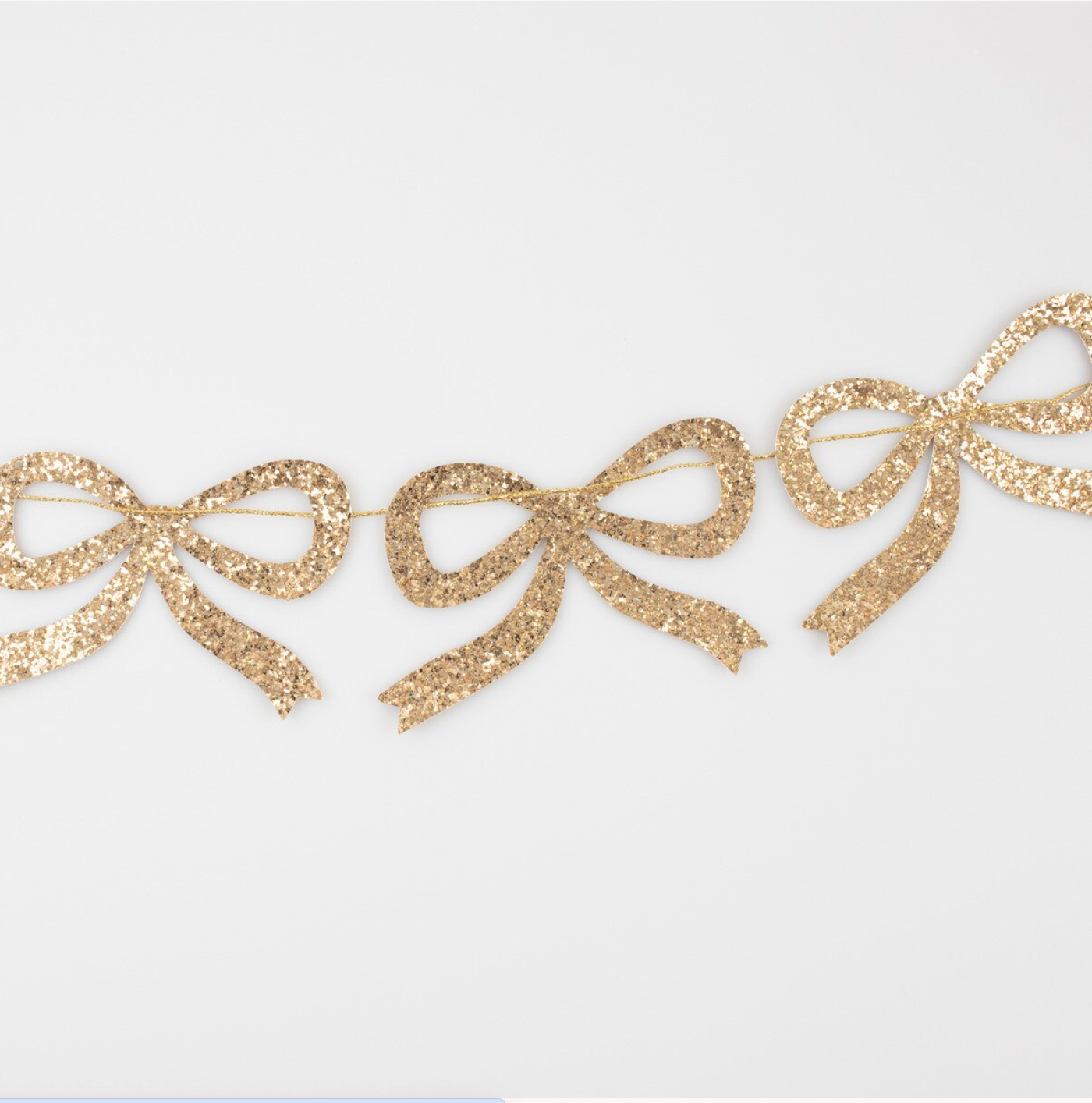 Gold Glitter Bow Garland