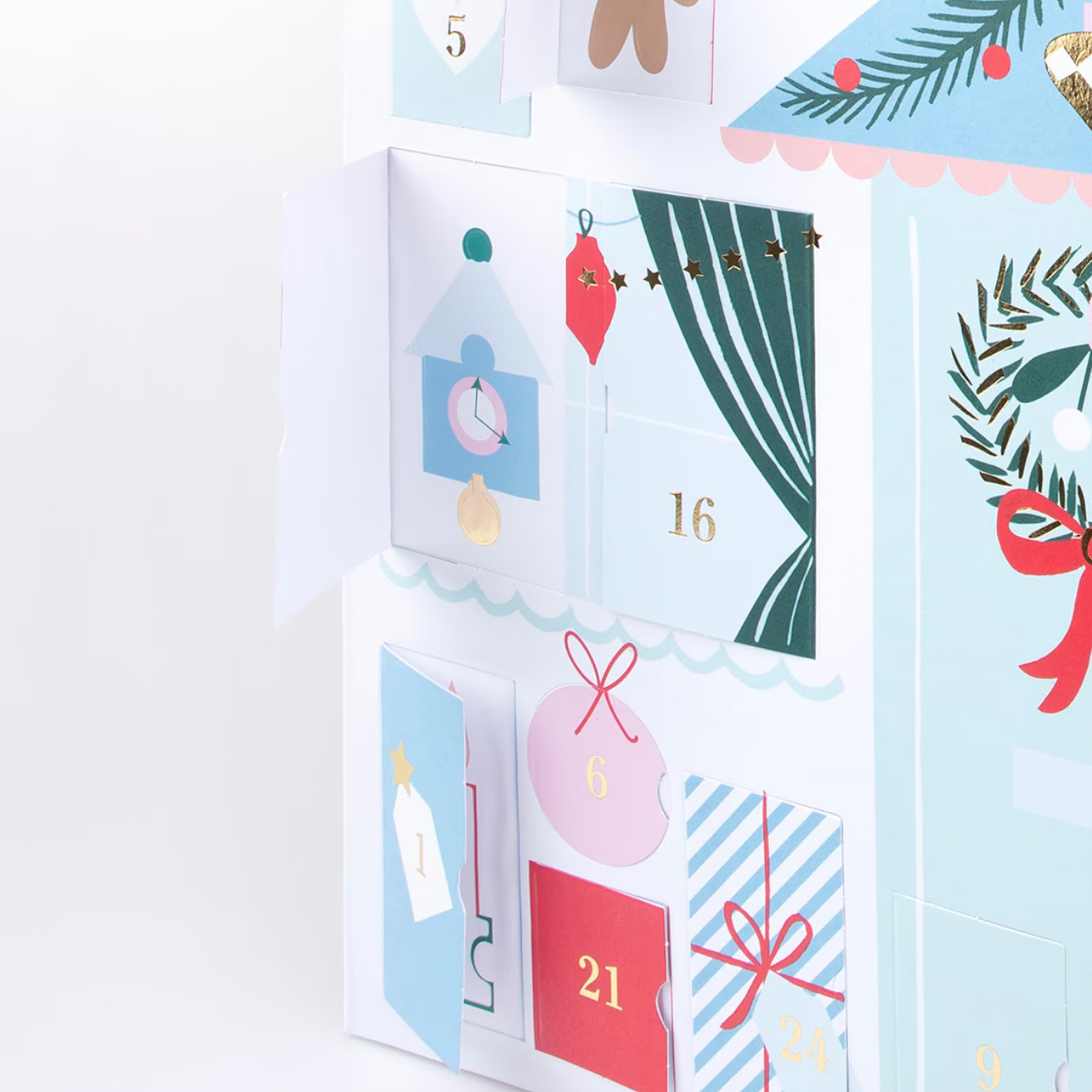 Santa's Cabin Sticker Advent Calendar