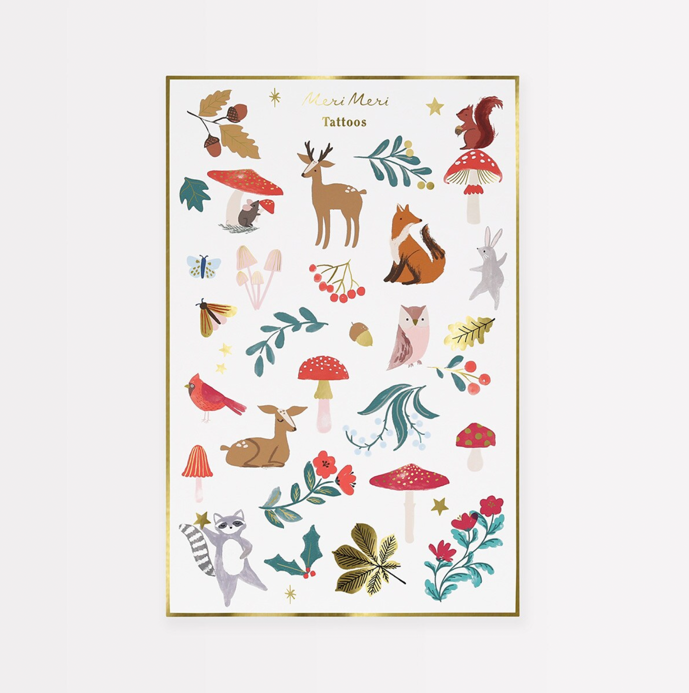 Woodland Temporary Tattoo Sheets -2pk