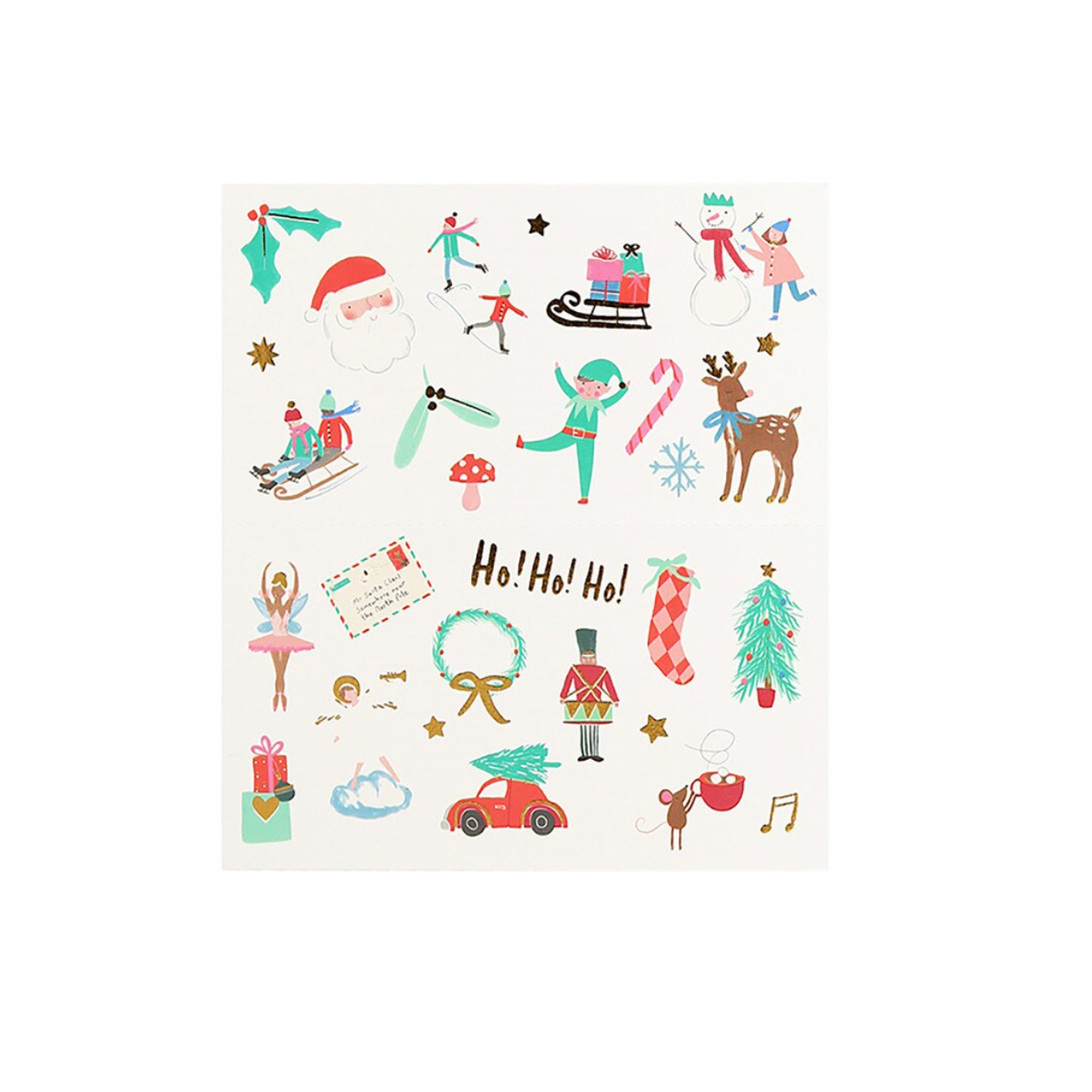 Mixed Icon Christmas Temporary Tattoos -2pk