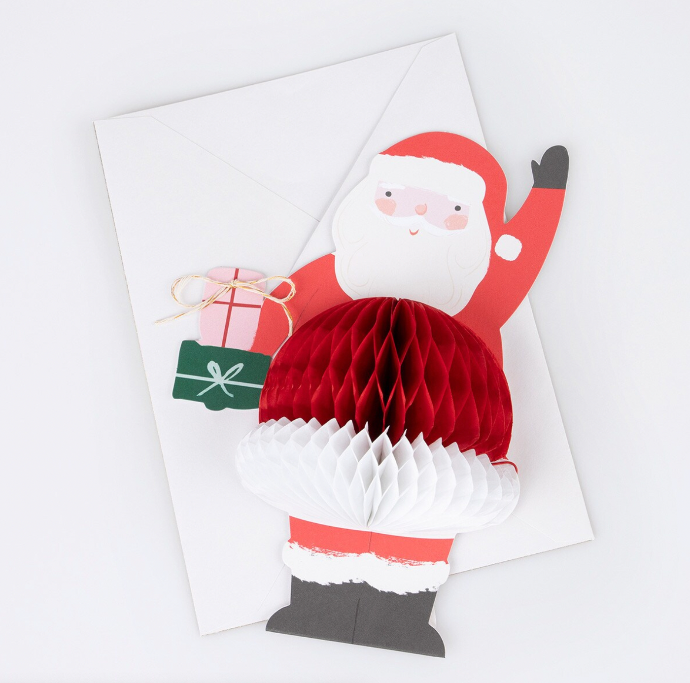 Honeycomb Santa Stand Up Card