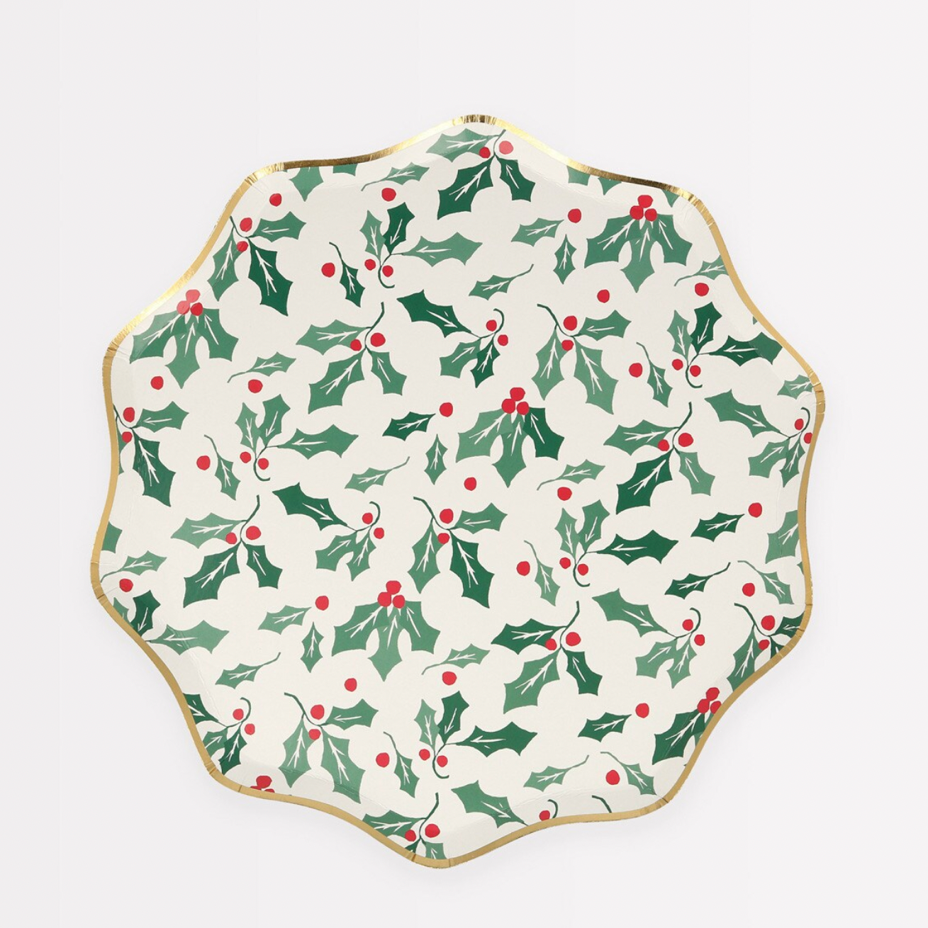 Holly Pattern Side Plates (8pk)