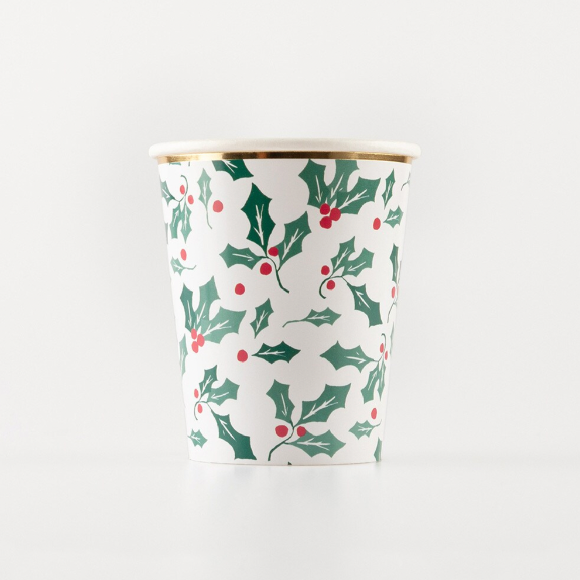 Holly Pattern Cups (8pk)