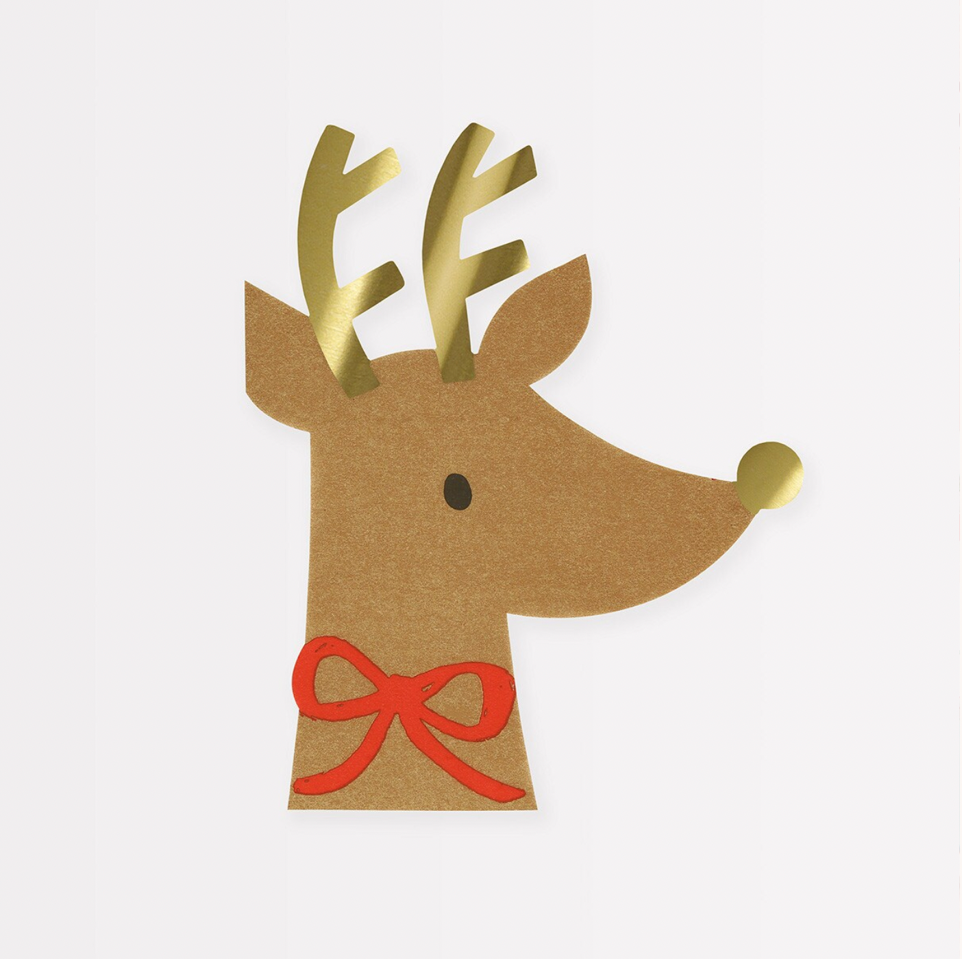 Reindeer With Red Bow Napkins (16pk)