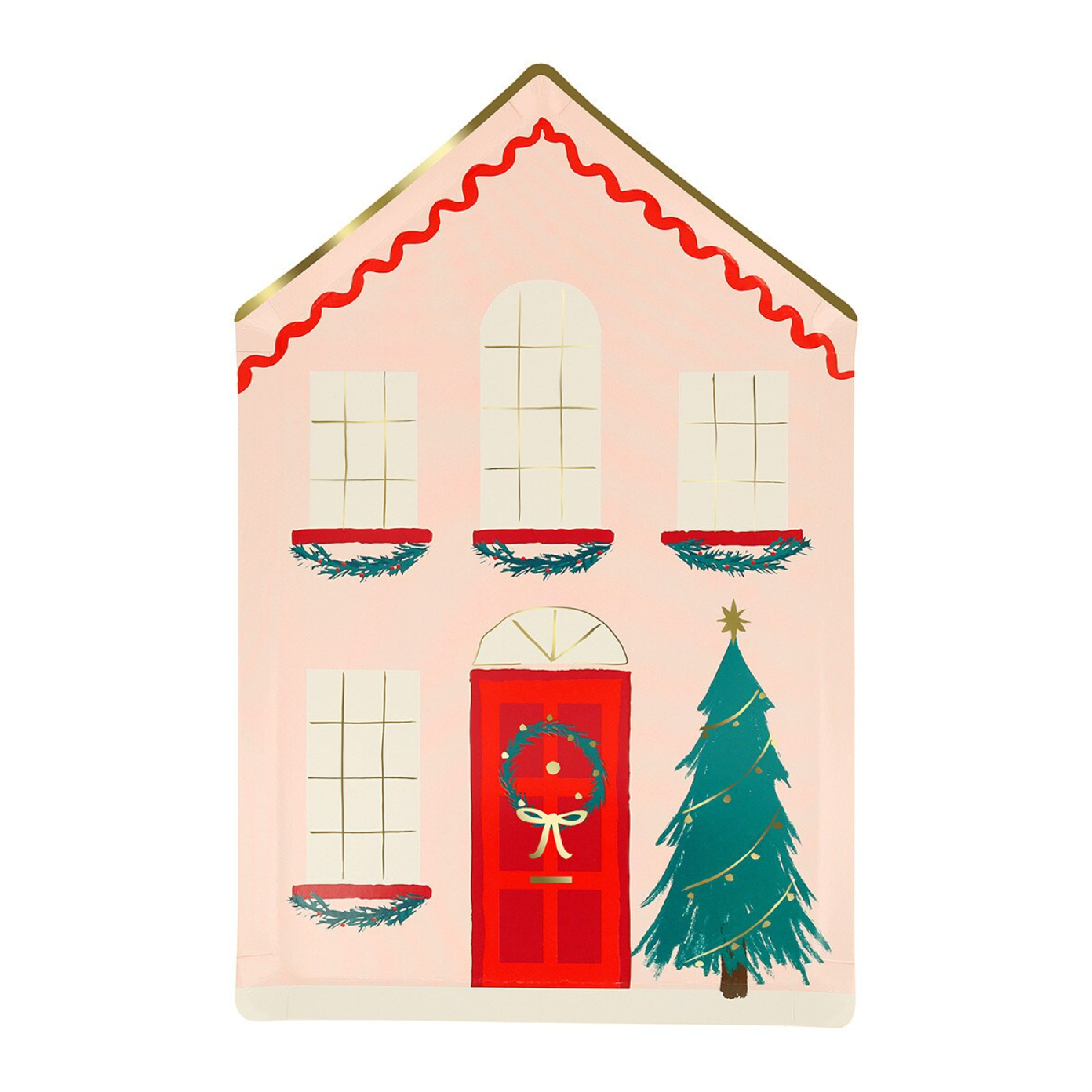 Festive House Plates (8pk)