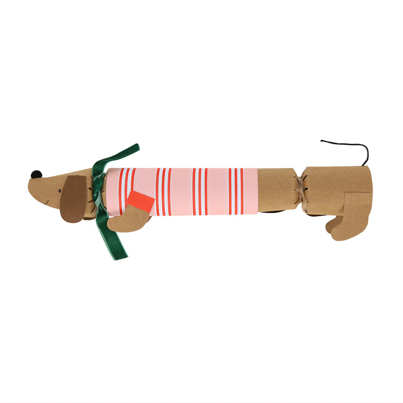 Festive Stripe Sausage Dog Crackers -6pk