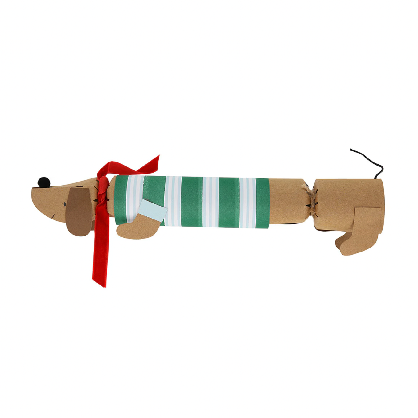 Festive Stripe Sausage Dog Crackers -6pk