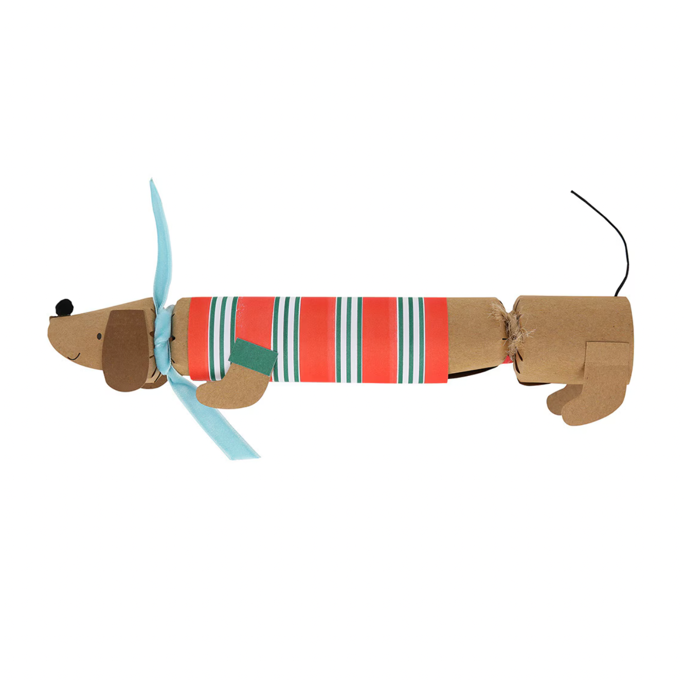 Festive Stripe Sausage Dog Crackers -6pk