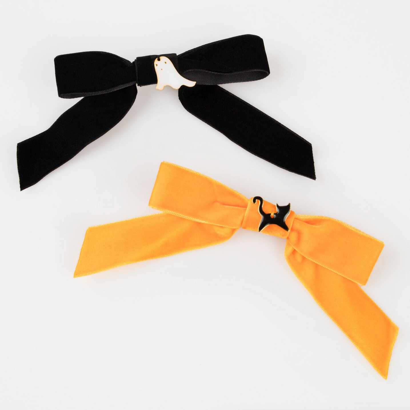 Halloween Velvet Bow Hair Clips -pk4