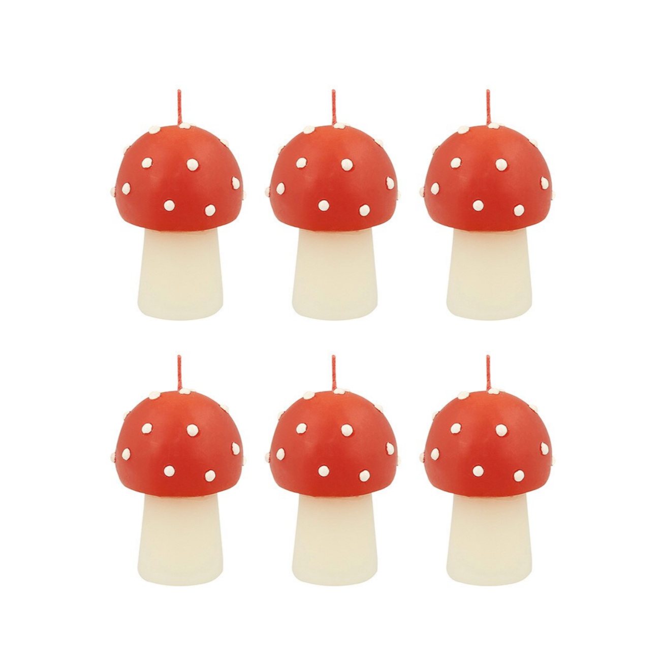 Mini Mushroom Candles (6pk)