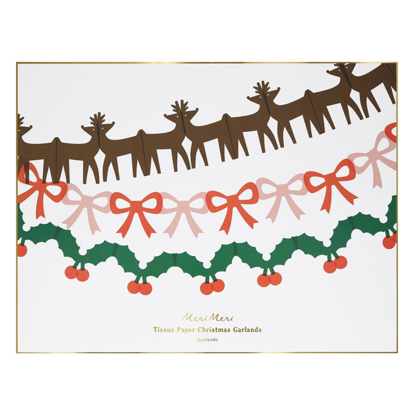 Tissue Paper Christmas Garland