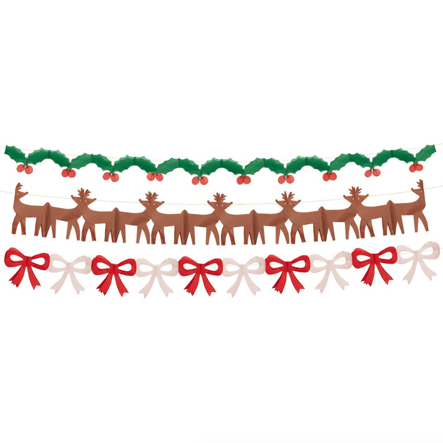 Tissue Paper Christmas Garland