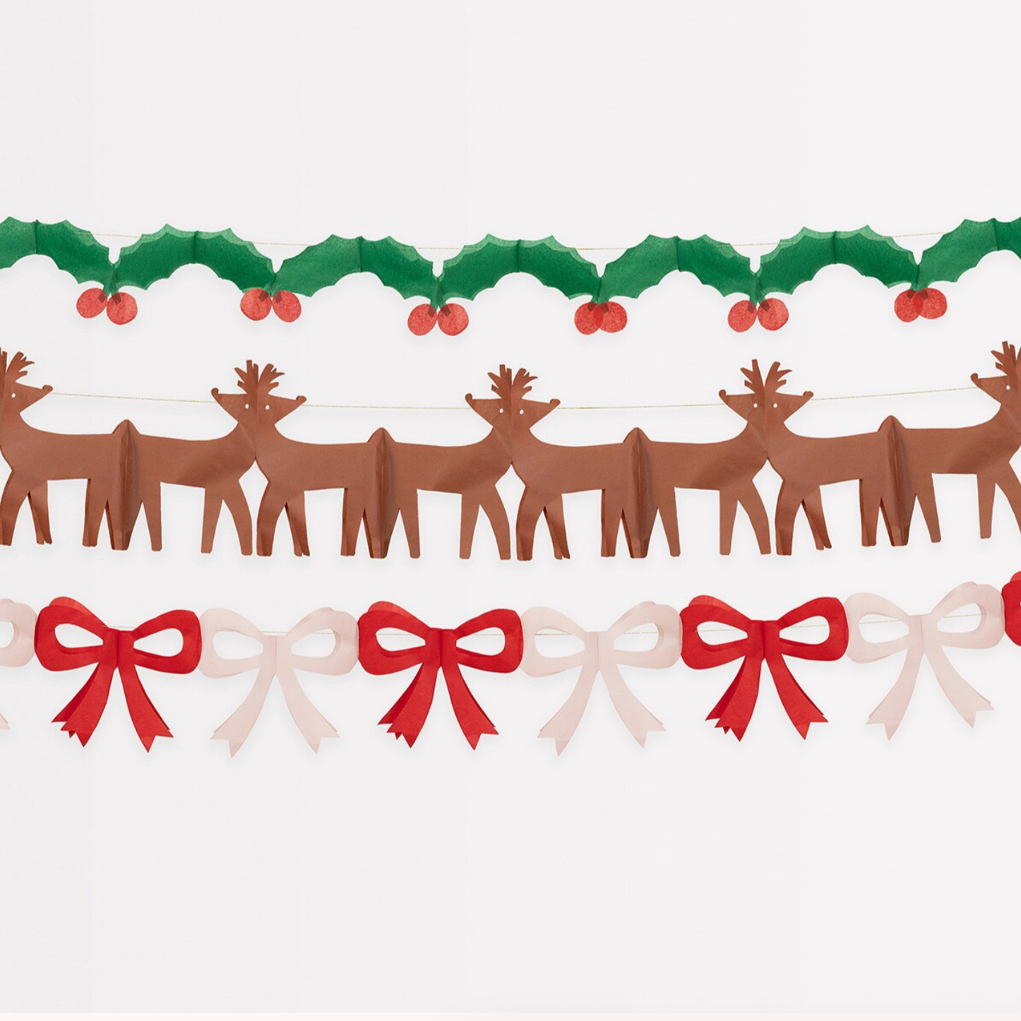 Tissue Paper Christmas Garland