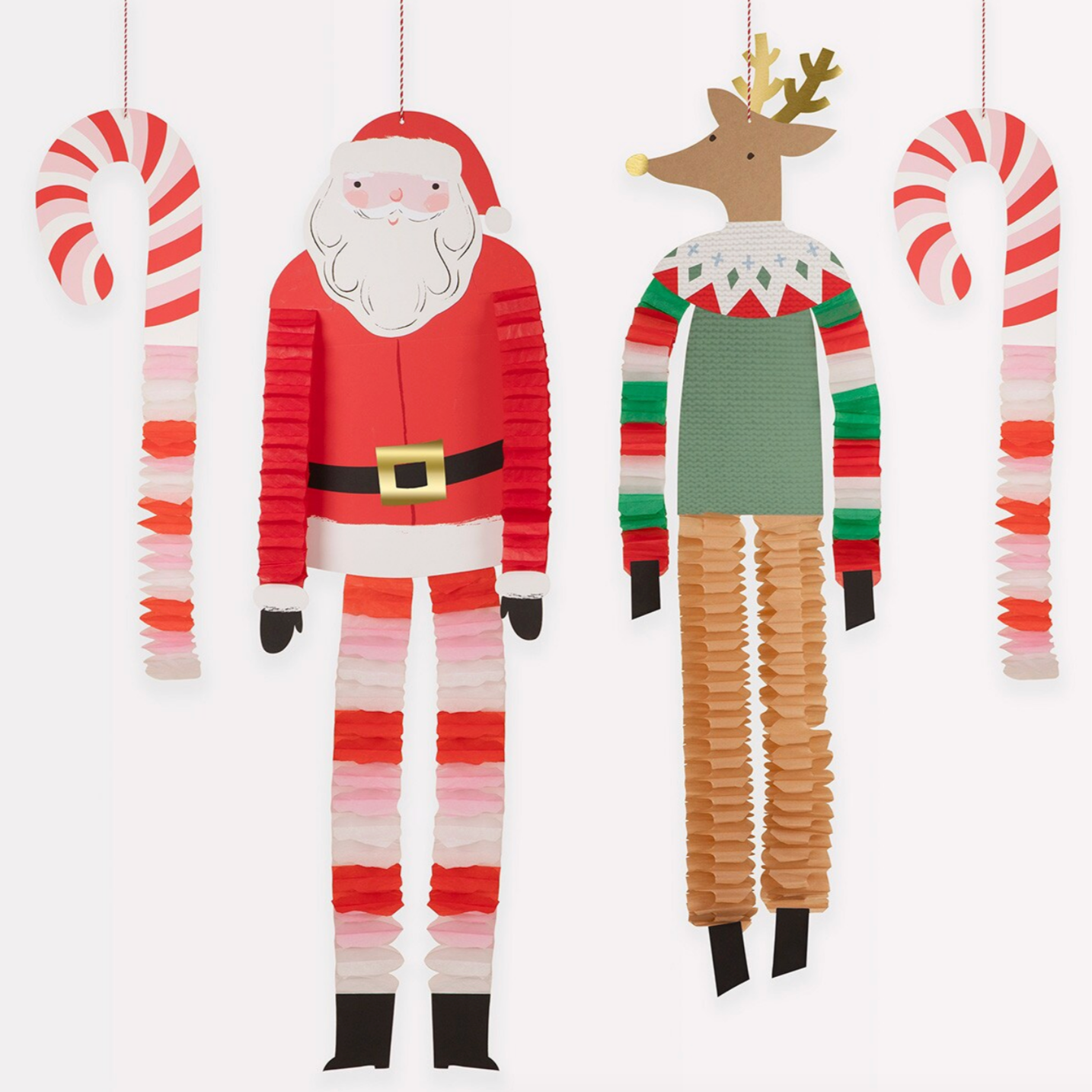 Long Legged Santa & Reindeer Decorations