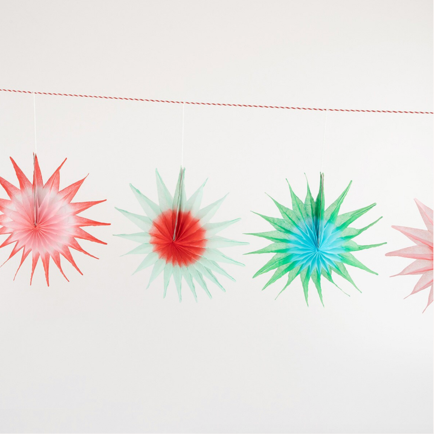 Tissue Paper Starburst Garland