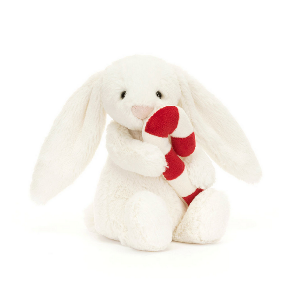 Bashful Bunny with Candy Cane