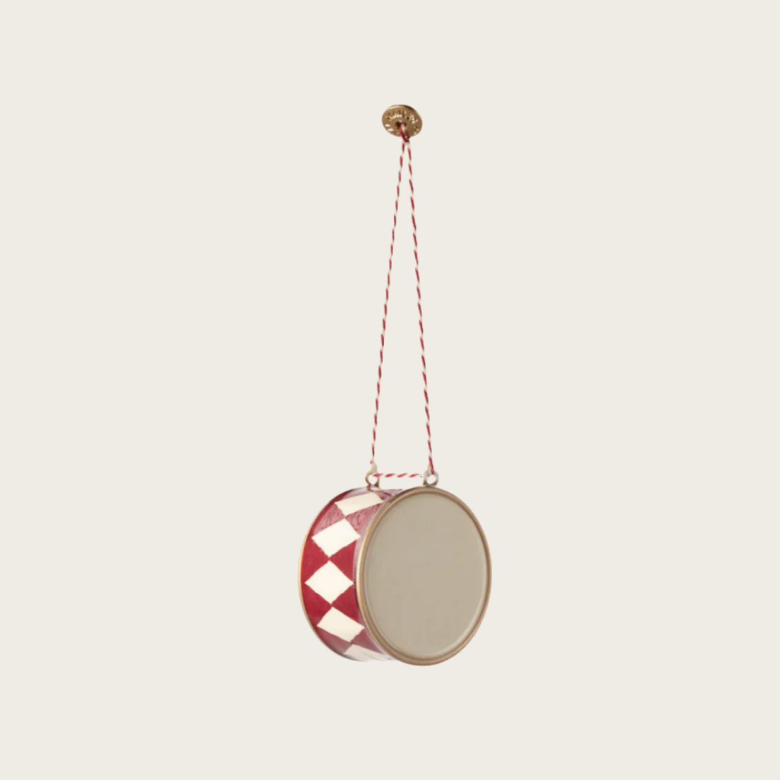 Maileg Metal Ornament Large Drum - red