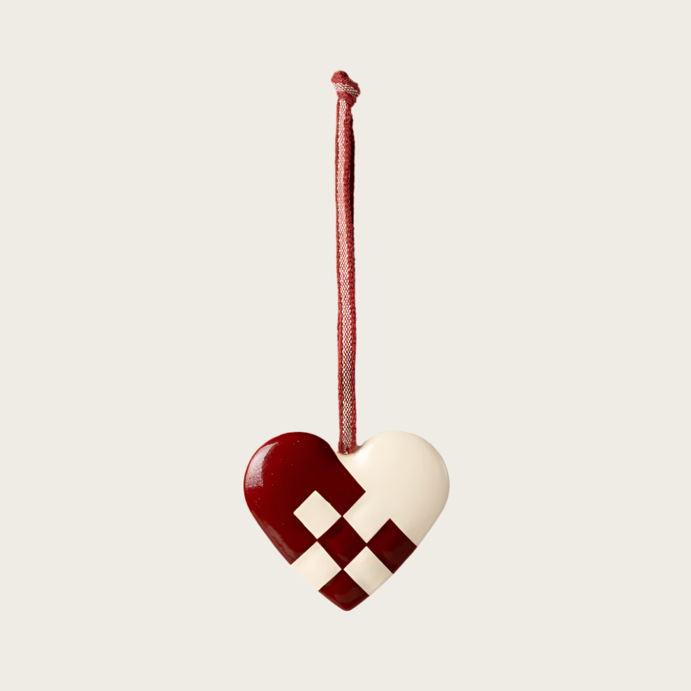 Maileg Metal Ornament Small Heart - red