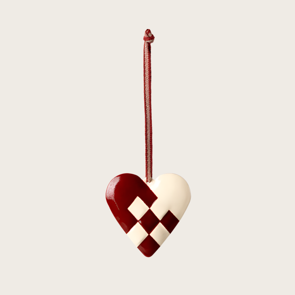 Maileg Metal Ornament Large Heart - red