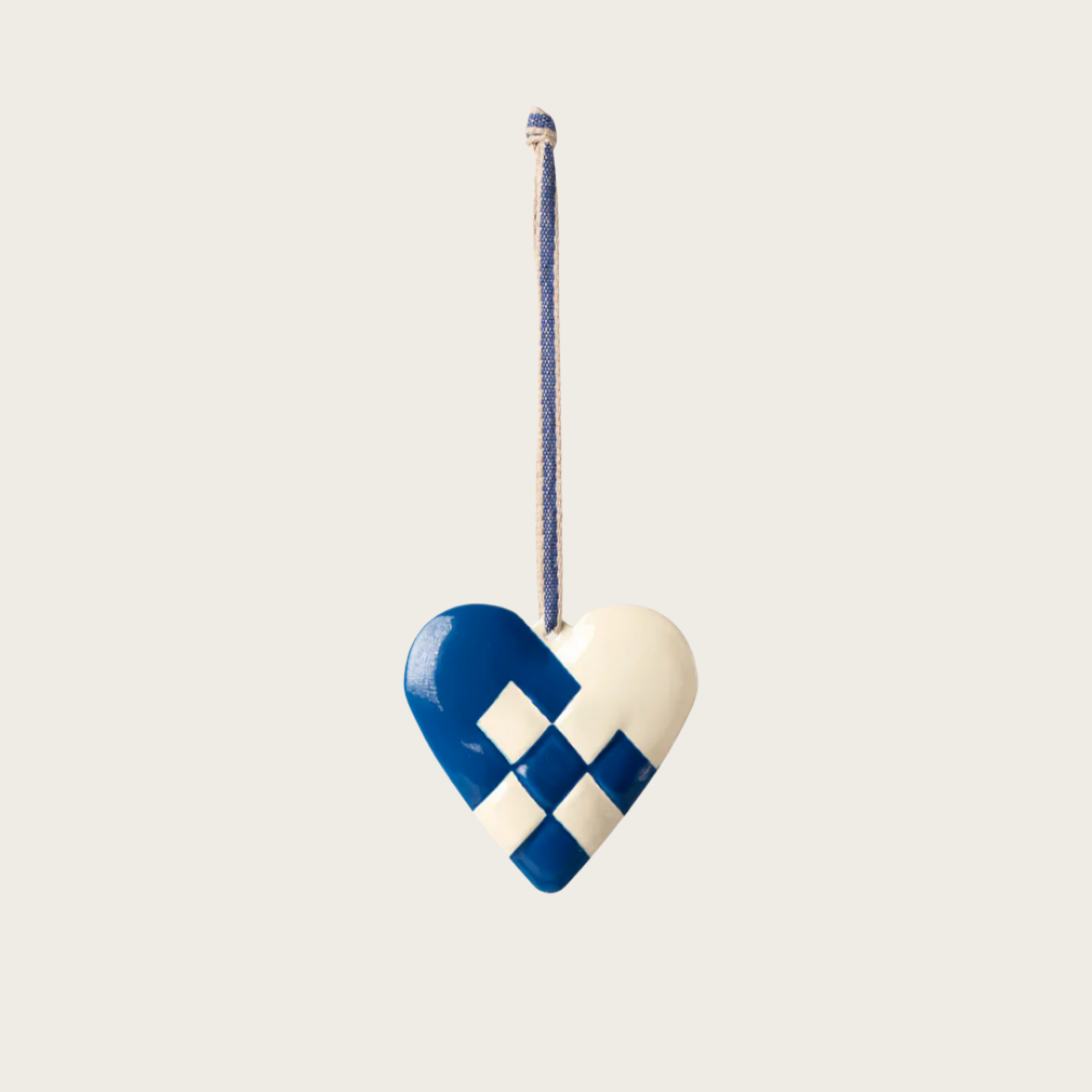 Maileg Metal Ornament Large Heart - dark blue