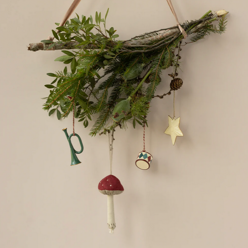 Mushroom ornament - Red