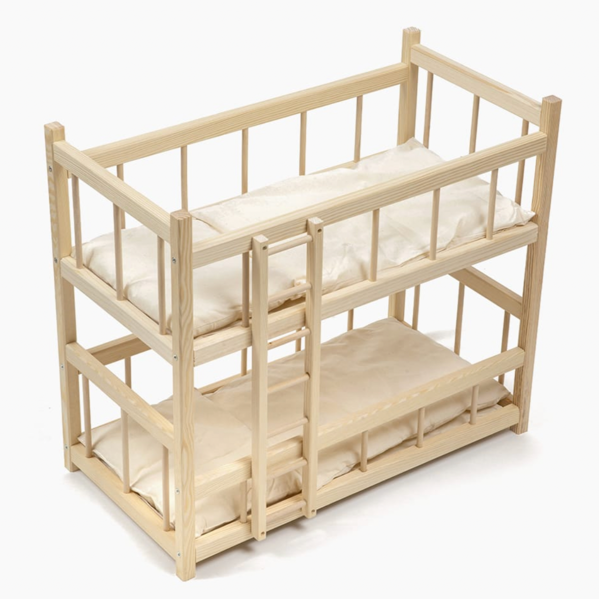 Minikane Wooden bunk beds with mattresses and pillows -34cm-47cm