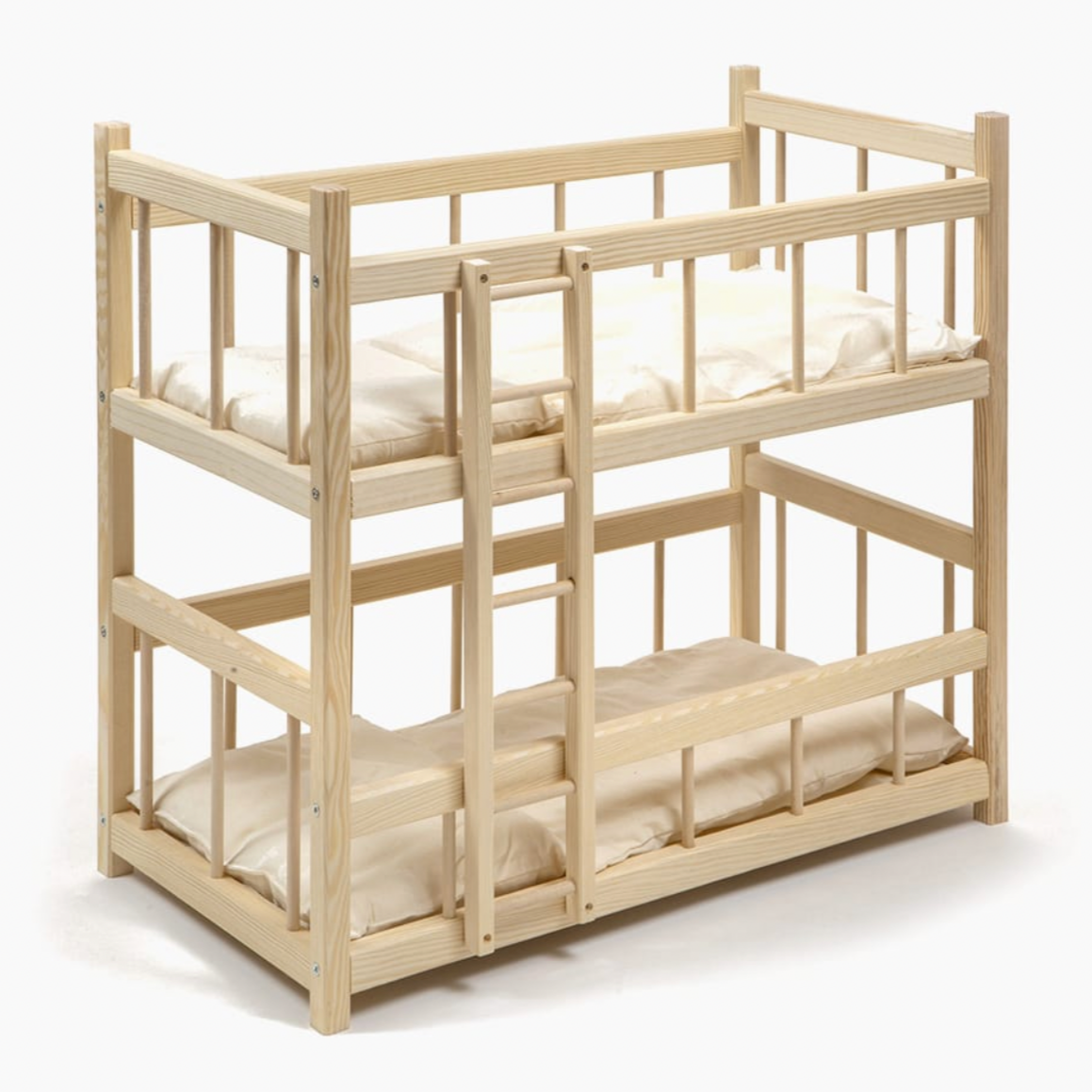 Minikane Wooden bunk beds with mattresses and pillows -34cm-47cm