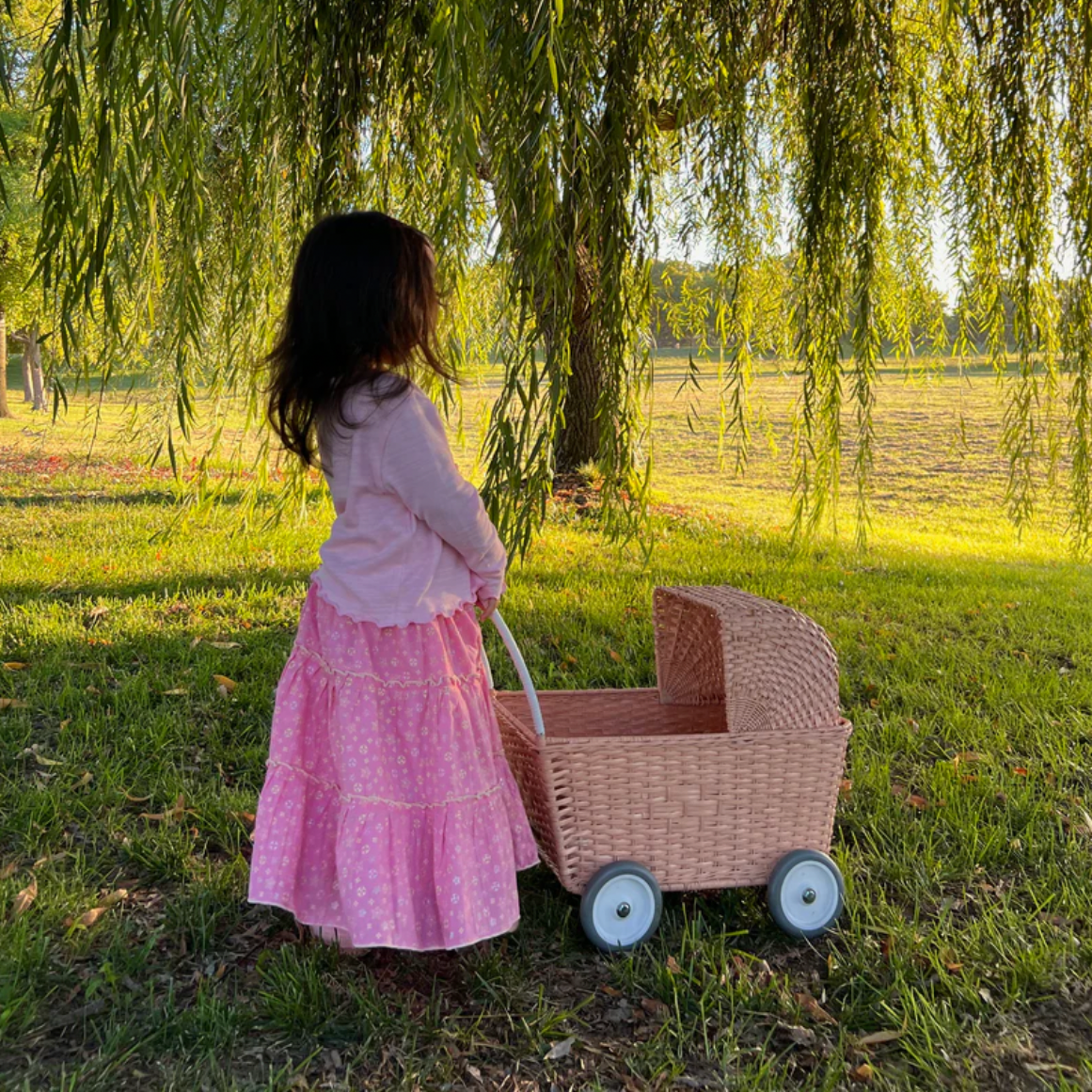 Rattan Strolley - Seashell Pink