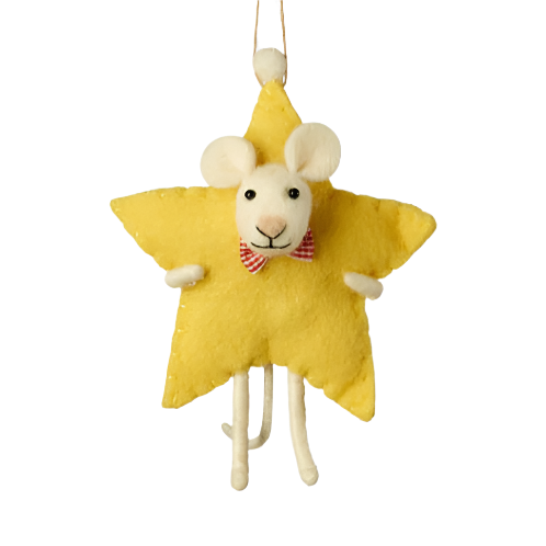 Star & Tree Mouse Ornament