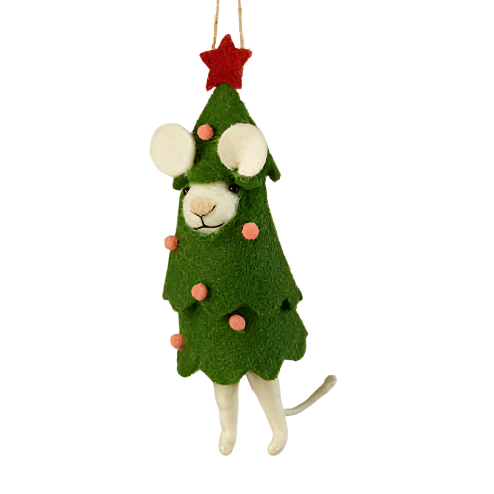 Star & Tree Mouse Ornament