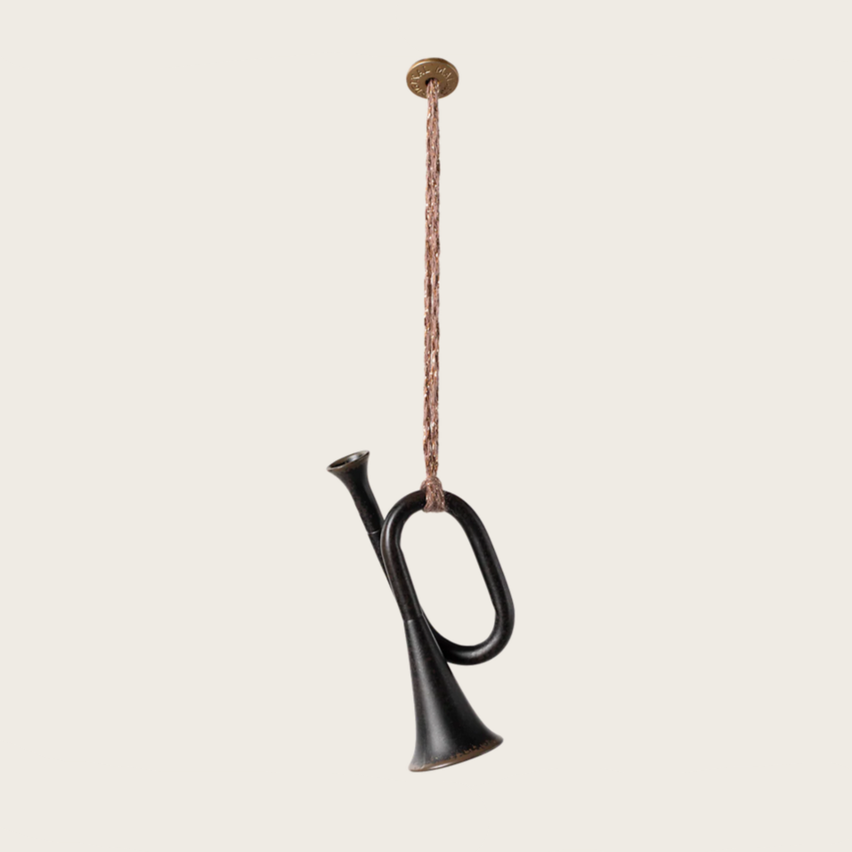 Metal ornament Trumpet - Anthracite