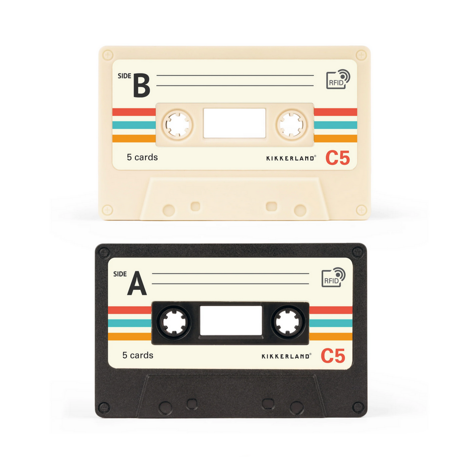 Cassette Tape pop-up x5 Card Holder -RFID blocking