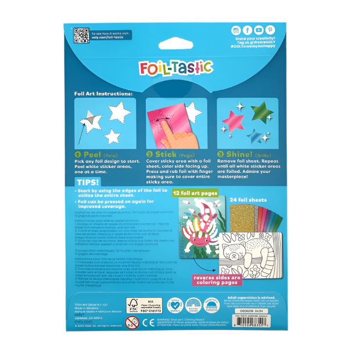 Foil-tastic Foil Art & Coloring Set - Awesome Animals