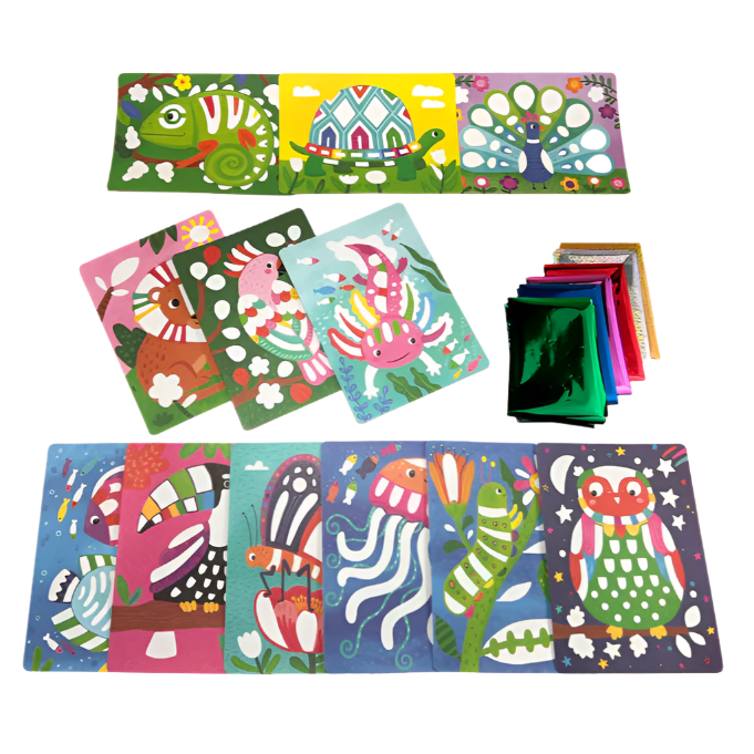 Foil-tastic Foil Art & Coloring Set - Awesome Animals