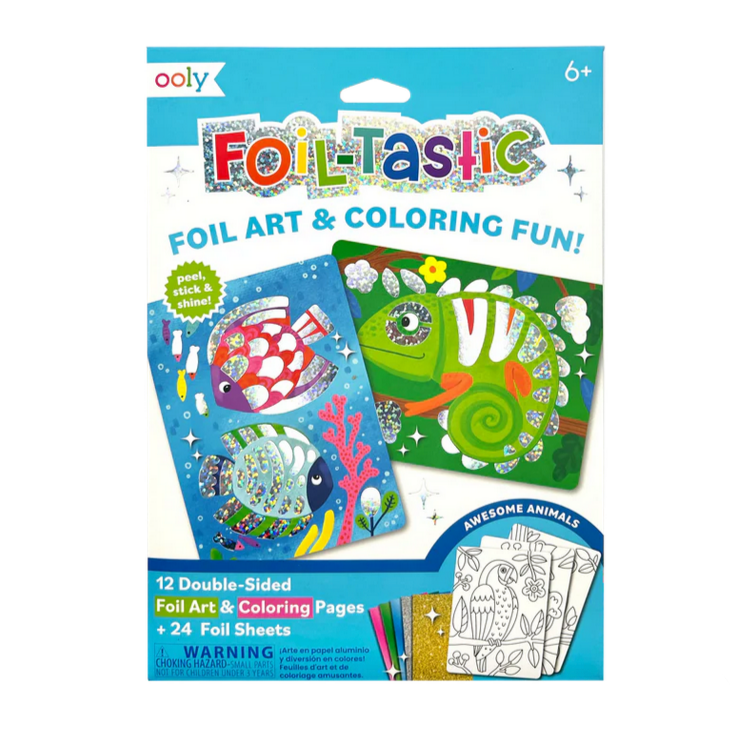 Foil-tastic Foil Art & Coloring Set - Awesome Animals