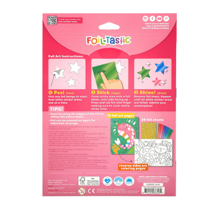 Foil-tastic Foil Art & Coloring Set - Whimsical World