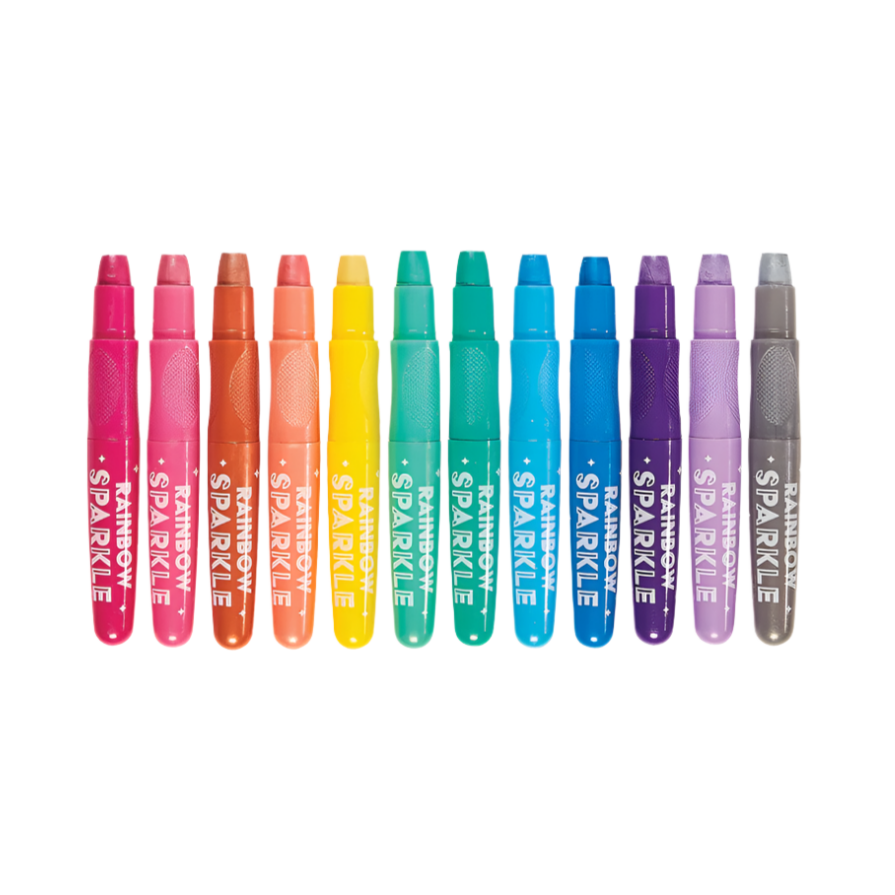 Rainbow Sparkle Metallic Watercolor Gel Crayons (12pk)